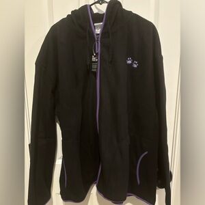 Black Paw Trimmed Polar Fleece Jacket Animal Rescue 5X